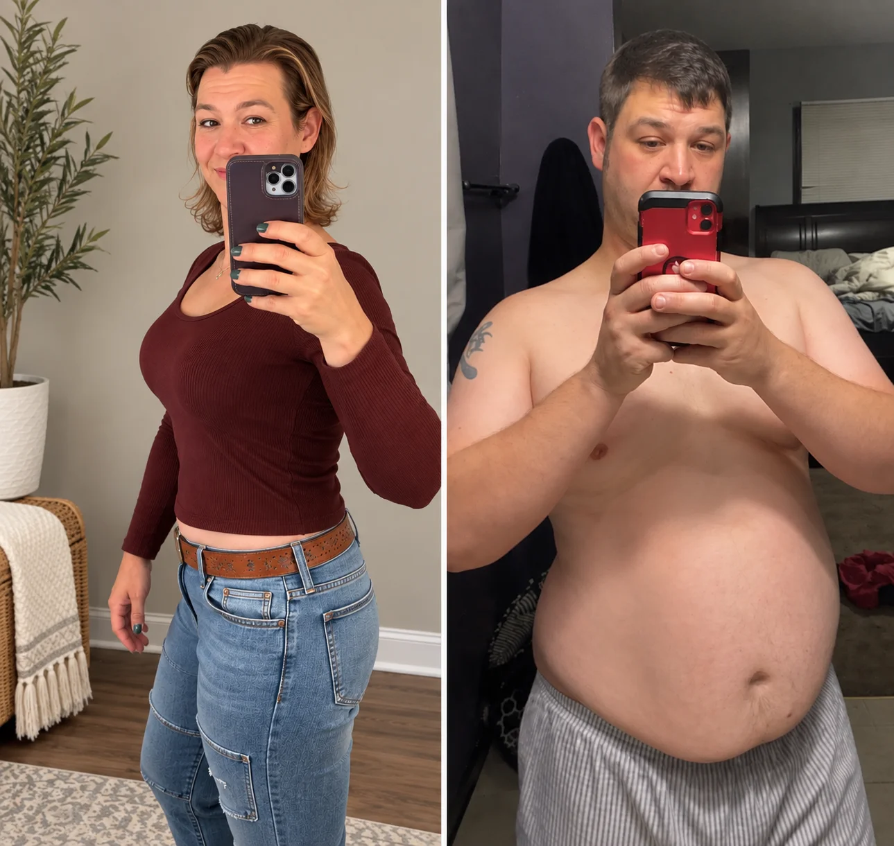 Coach E transformation comparison progress